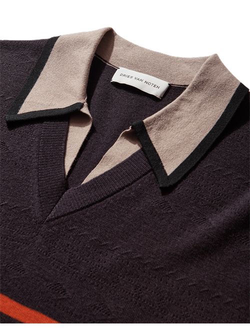 Dries Van NotenPolo Molar in lana merino viola scuro DRIES VAN NOTEN | 261-021210-3716402 DARK PURPLE